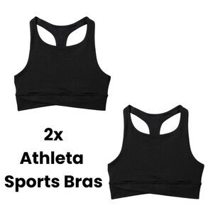 Athleta Transcend Black Crossover Bra - Set of 2 - Girls Size 14